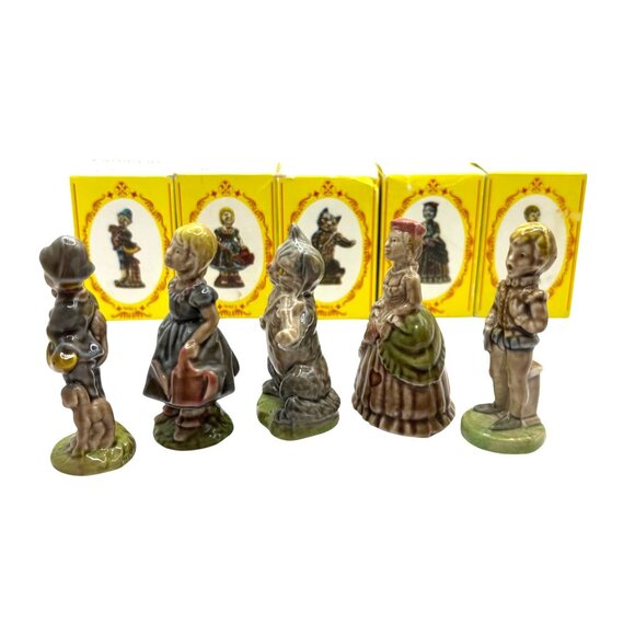 5 Wade Porcelain Figurines Nursery Favourites Complete Set 3 from 1974 Boxes - Picture 2 of 8